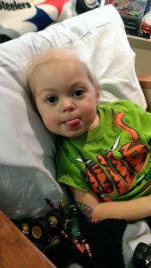 Four-year-old Hines is not completely cancer-free yet, but he is doing better and is home for the holidays.