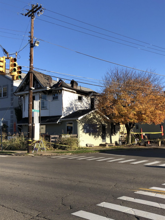 Pictured above is the now burned Avenue Eats restaurant on Nov. 1, 2020.