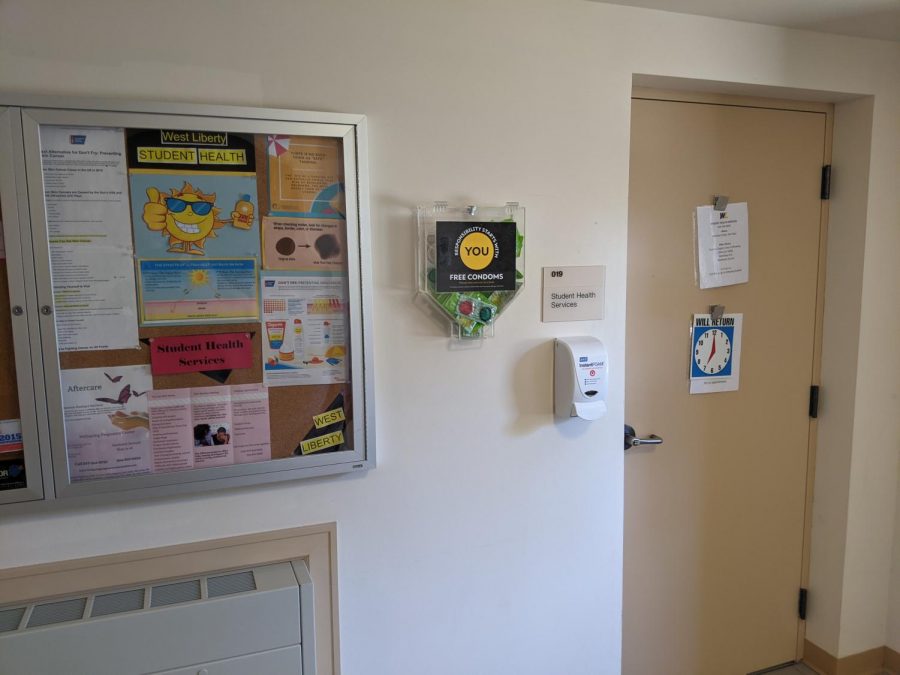 Door to the office of Student Health Services.
