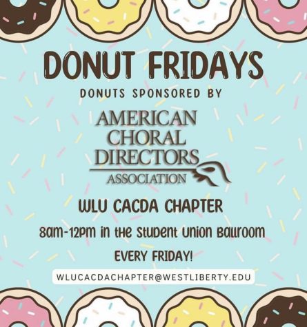 CACDAs flyer for donut Friday in the Union. 
