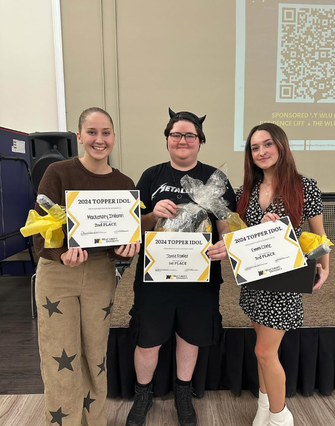 2024 Topper Idol finalists Mackenzey Infanti (left), Jamie Fowler (middle), and Emmi Cline (right)